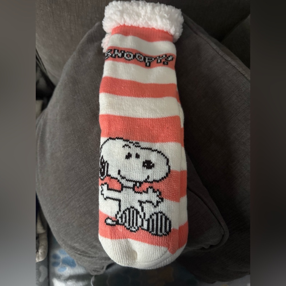 Snoopy grippy socks.  One size women’s